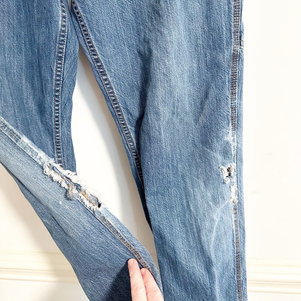 Vtg Carhartt Distressed Workwear Jeans 34x30 Loose Fit Carpenter B11 Denim - Picture 6 of 8